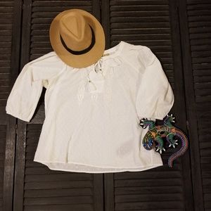 Art and Soul White Boho Chic Top